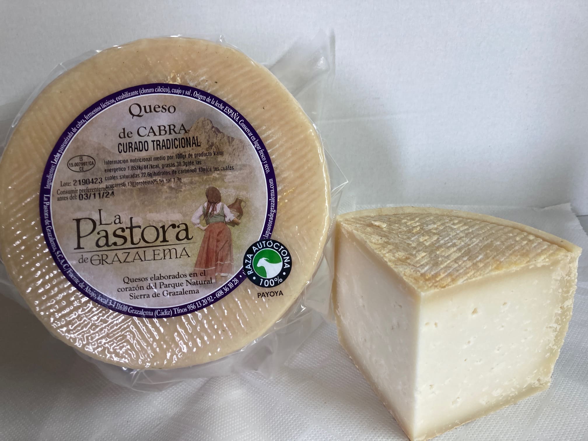 Queso cabra payoya curado tradicional La Pastora de Grazalema